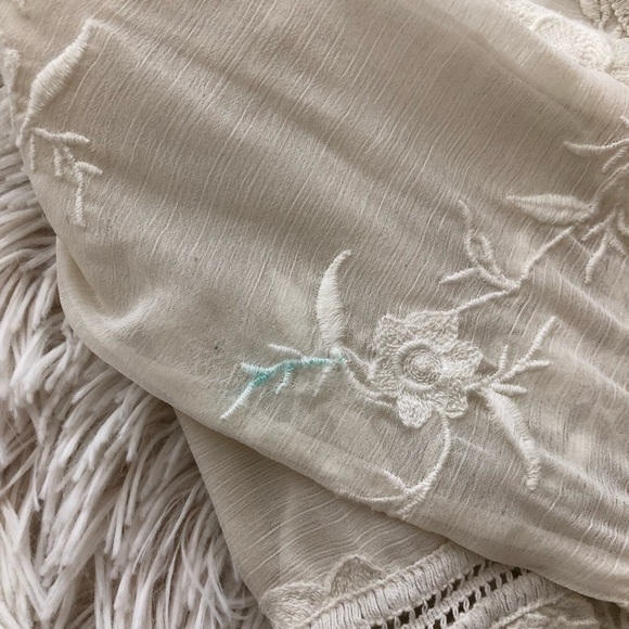 Embroidery white summer dress - Picture 5 of 7